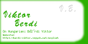 viktor berdi business card